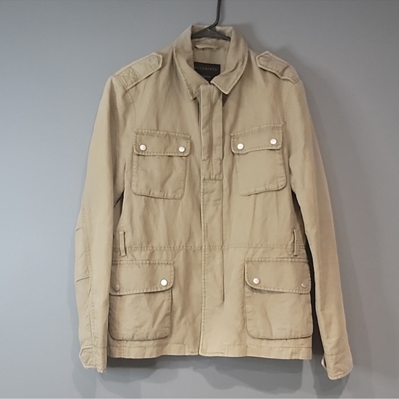 Men’s All Saints Army Light Khaki Green Bayonet Multi pocket Military Jacket - Picture 12 of 12